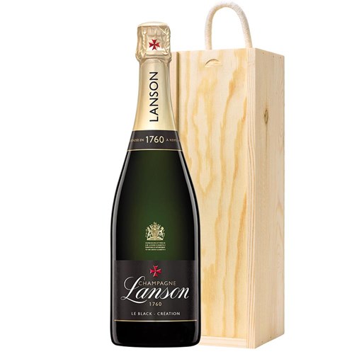 Lanson Le Black Creation Brut Champagne 75cl In Pine Wooden Gift Box